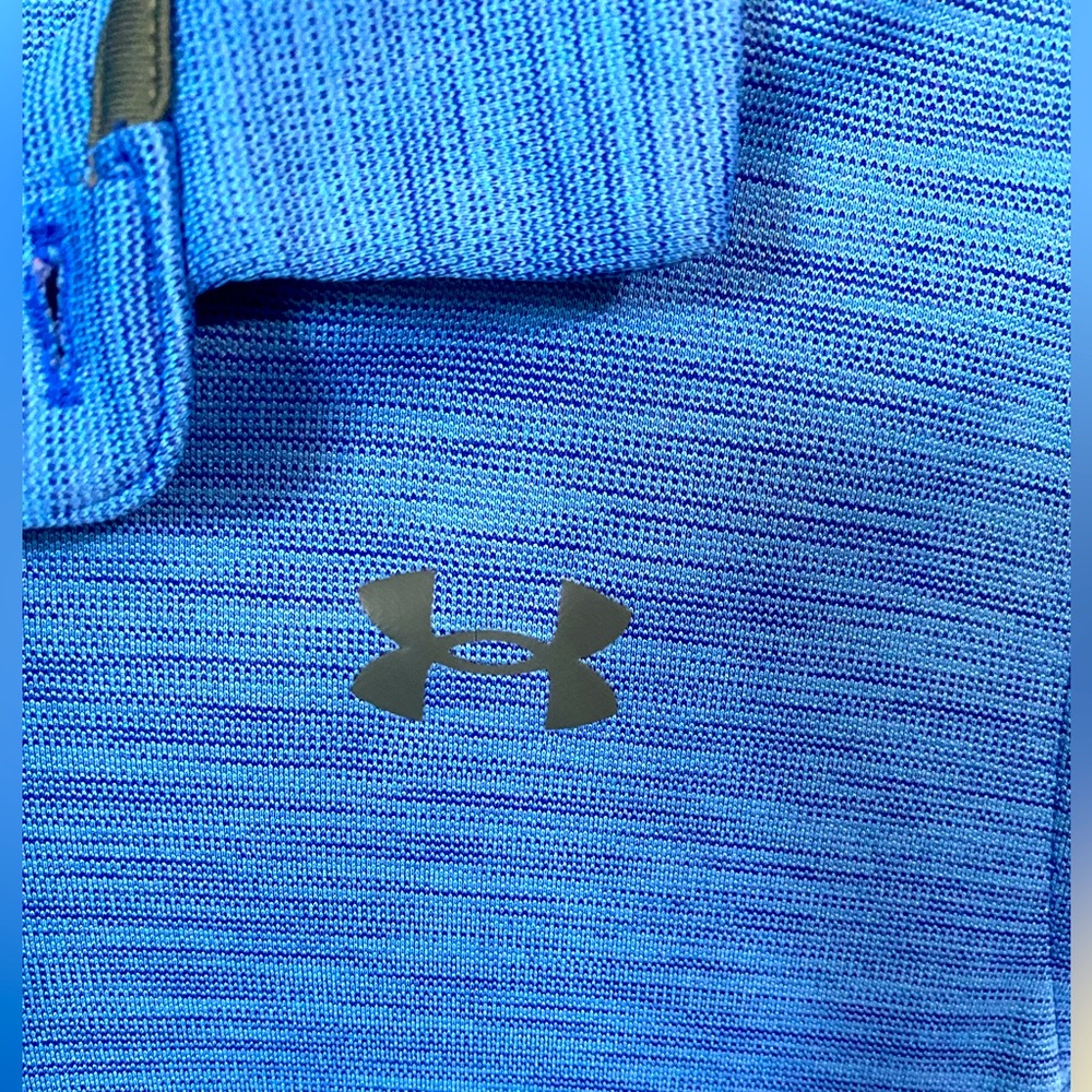 Under Armour Boys Blue Performance Polo Shirt | Size Youth Medium - Picture 5 of 6